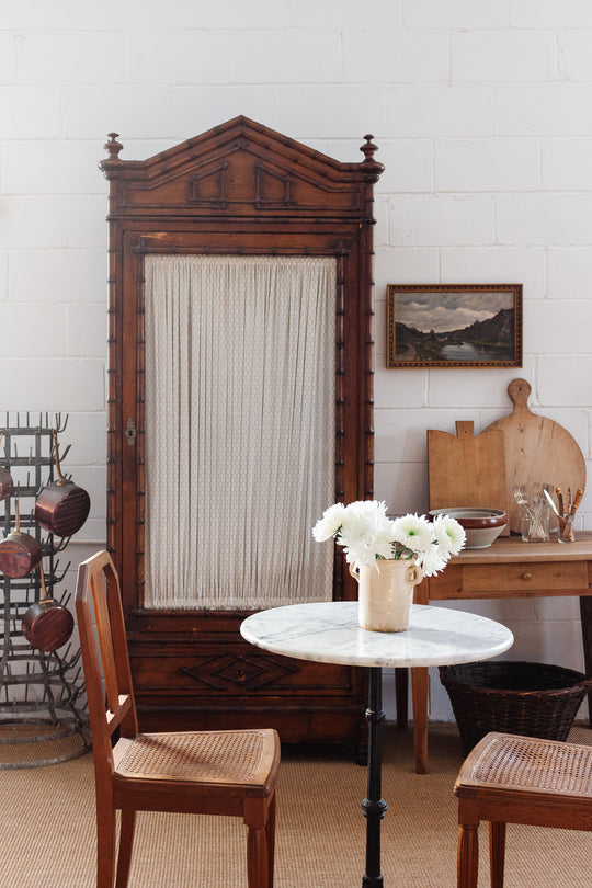 turn of the century French pine Chinoiserie armoire