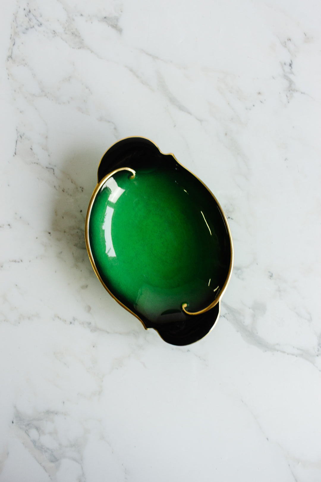 vintage carltonware "vert royale" green and black dish