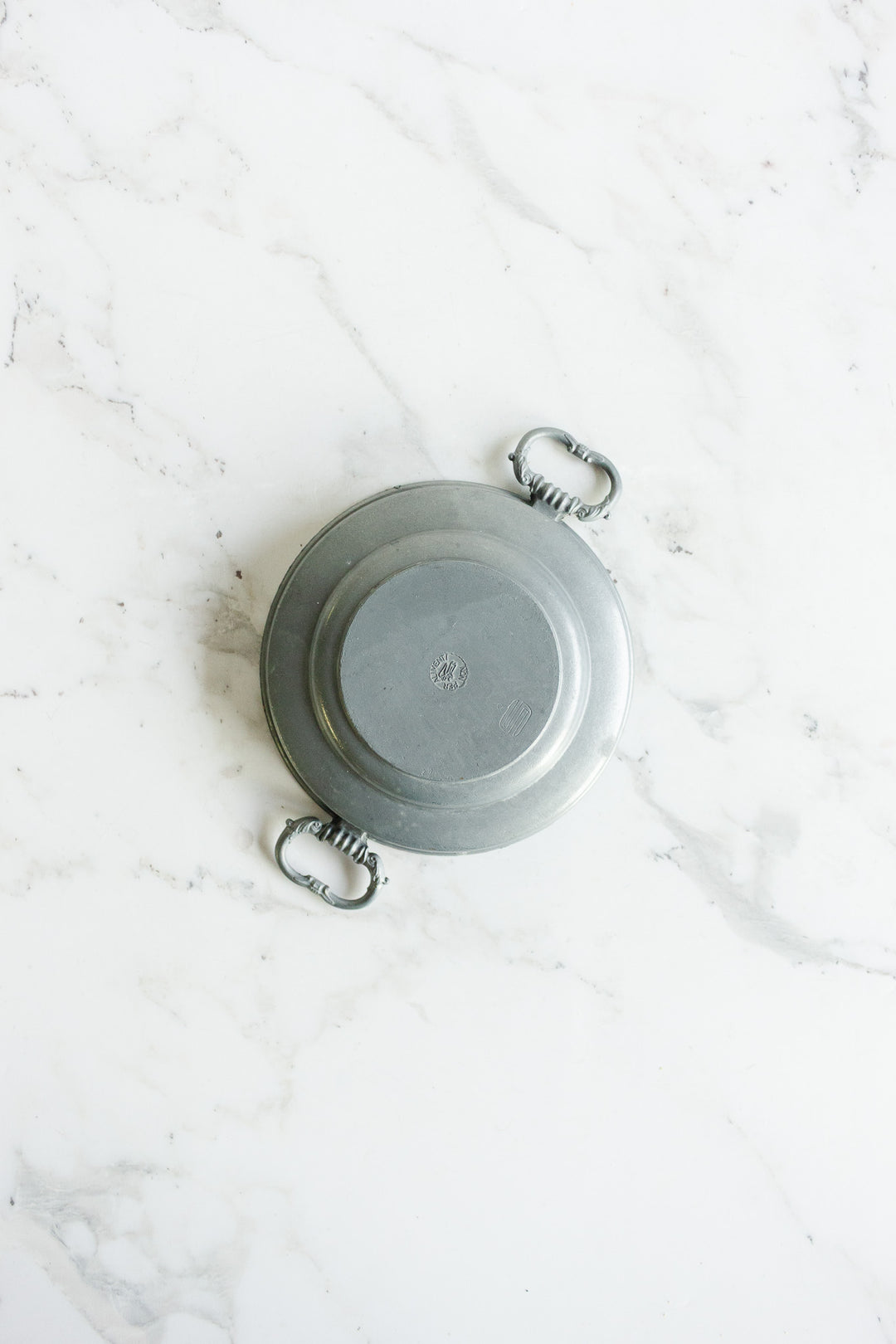 vintage french pewter nut dish