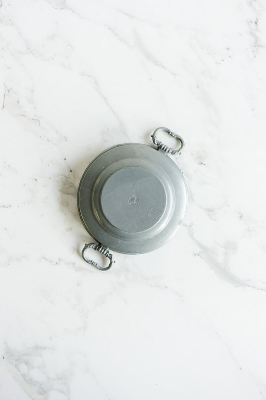 vintage french pewter nut dish