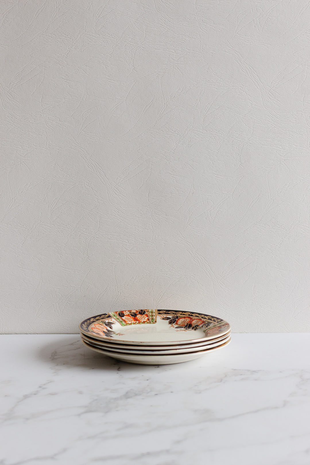 set of 4 windsor derby 24k gold bread and butter plates