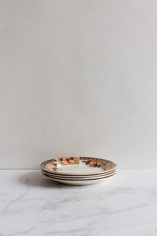 set of 4 windsor derby 24k gold bread and butter plates