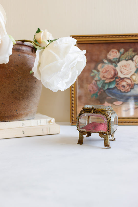 antique french brass and ormolou bijoux casket