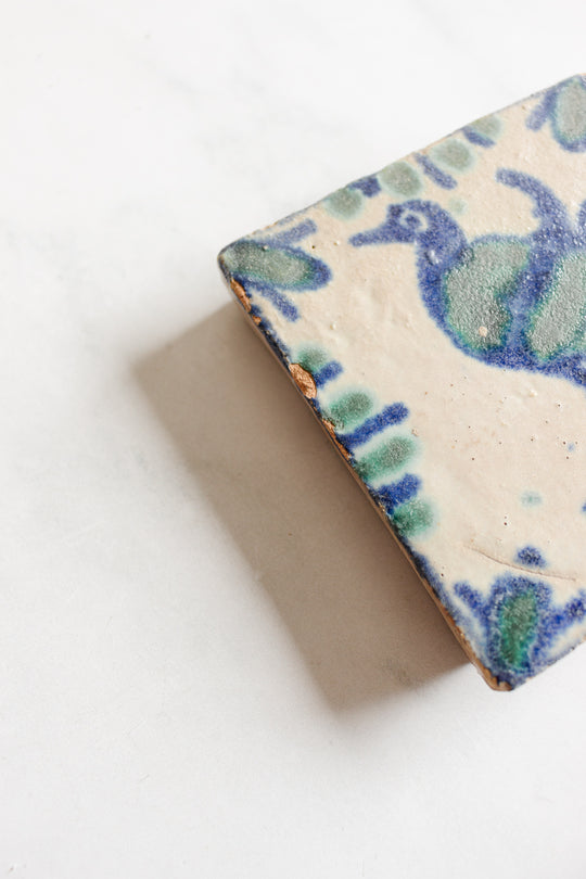 vintage Spanish handpainted terracotta tiles