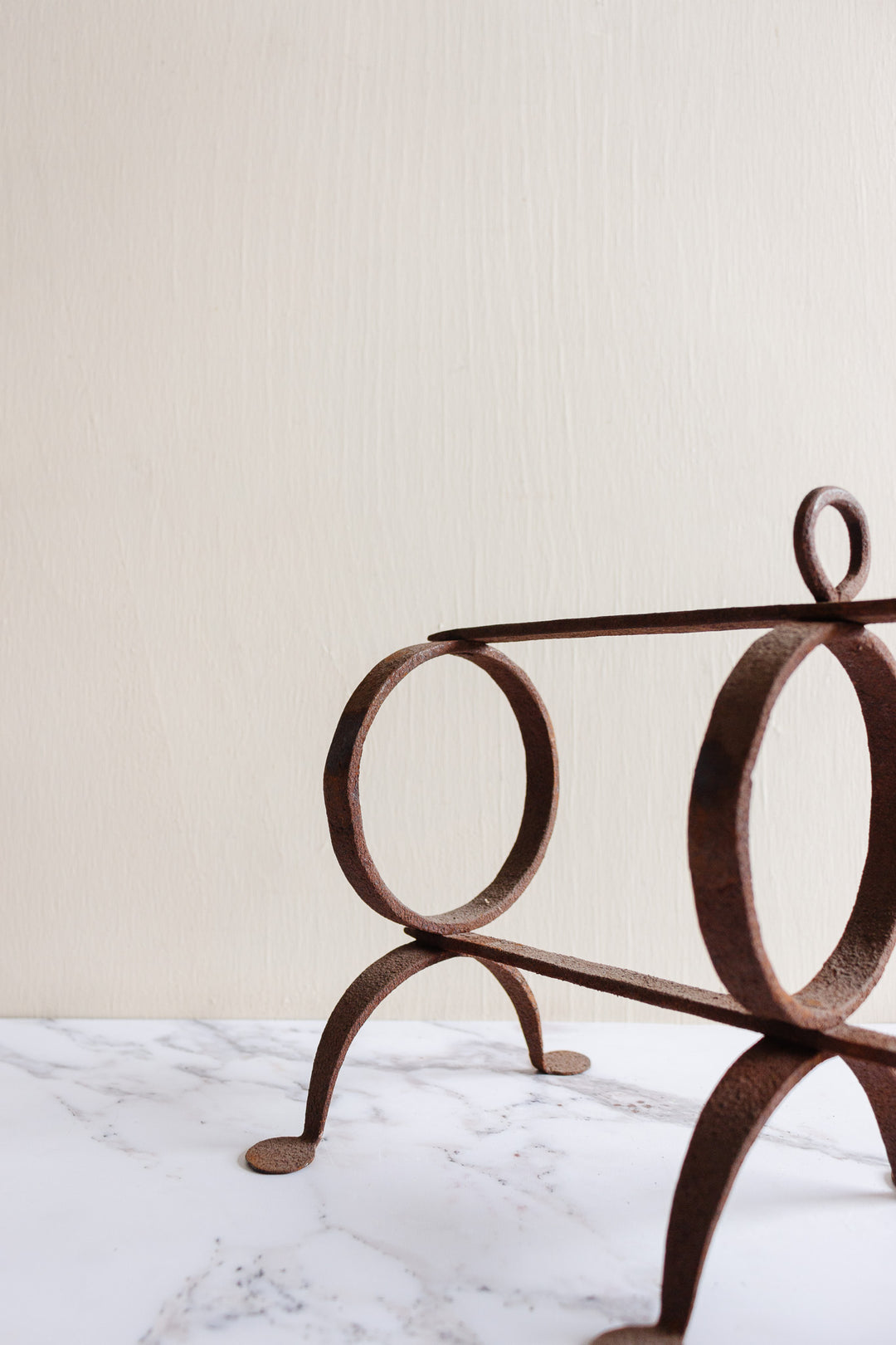 18th century hand forged iron pipe kiln