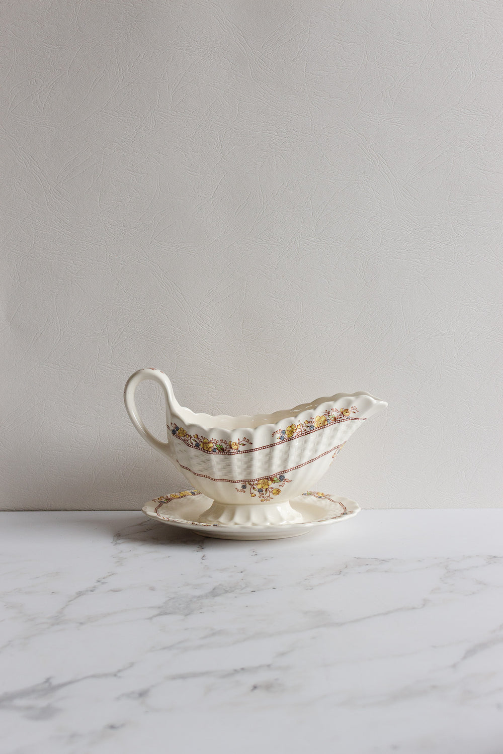 midcentury copeland spode "buttercup" gravy boat