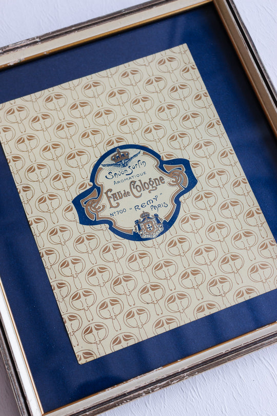 antique french framed "étiquette de savon" i