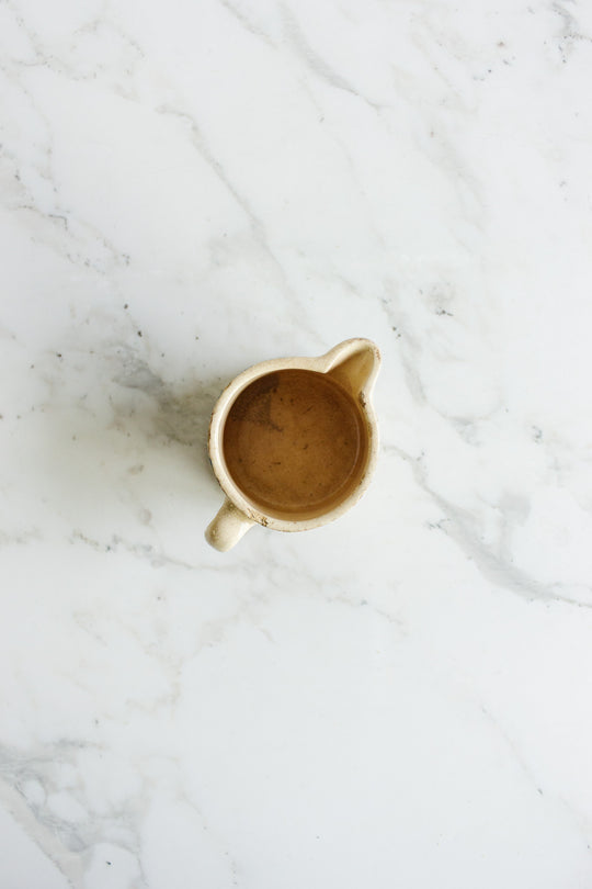 1930s bunzlau ceramic "peacock eye" creamer