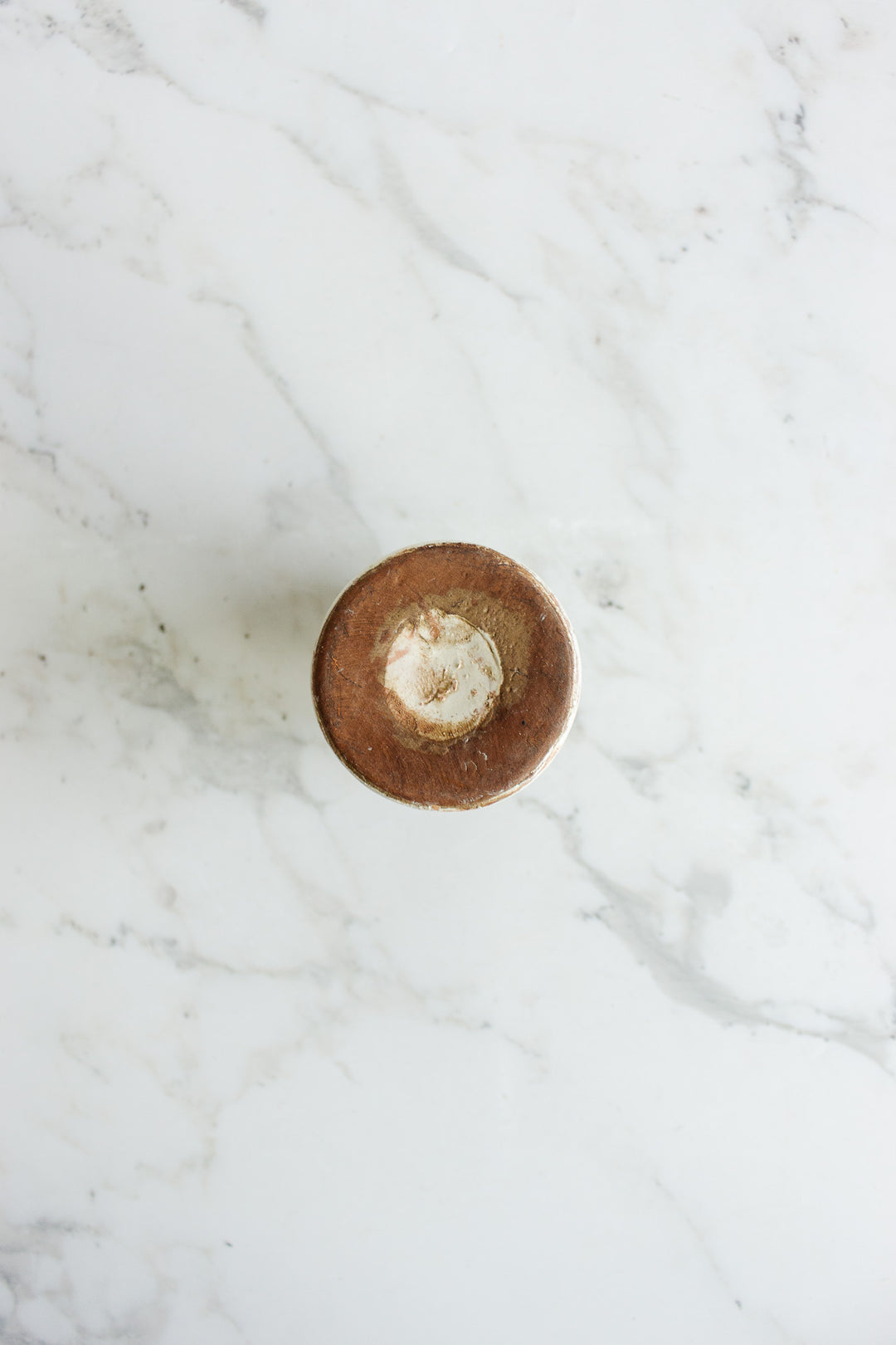 antique french stoneware blue and white vessel