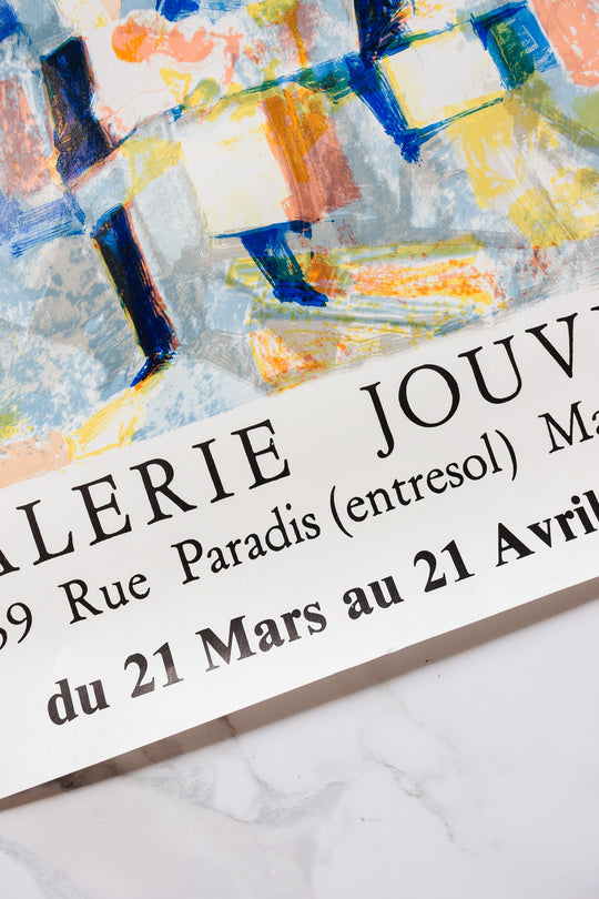 Lauzero vintage french exhibition poster at the galerie jouvene