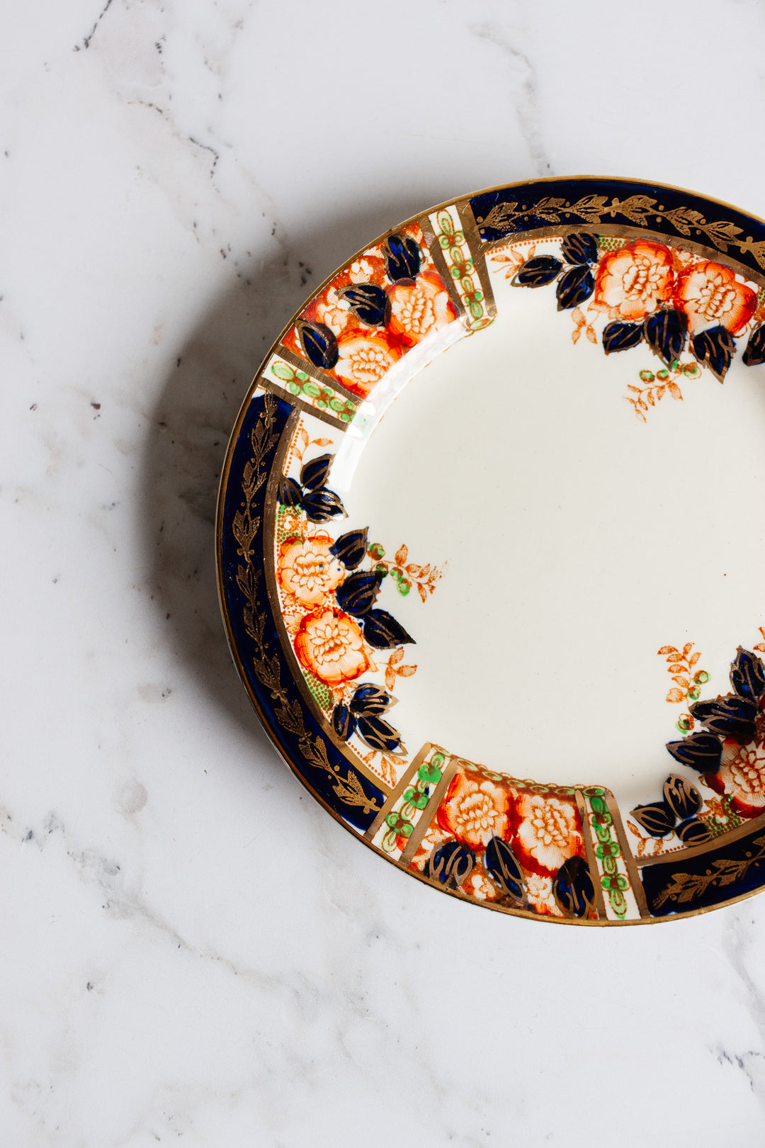 set of 4 windsor derby 24k gold bread and butter plates