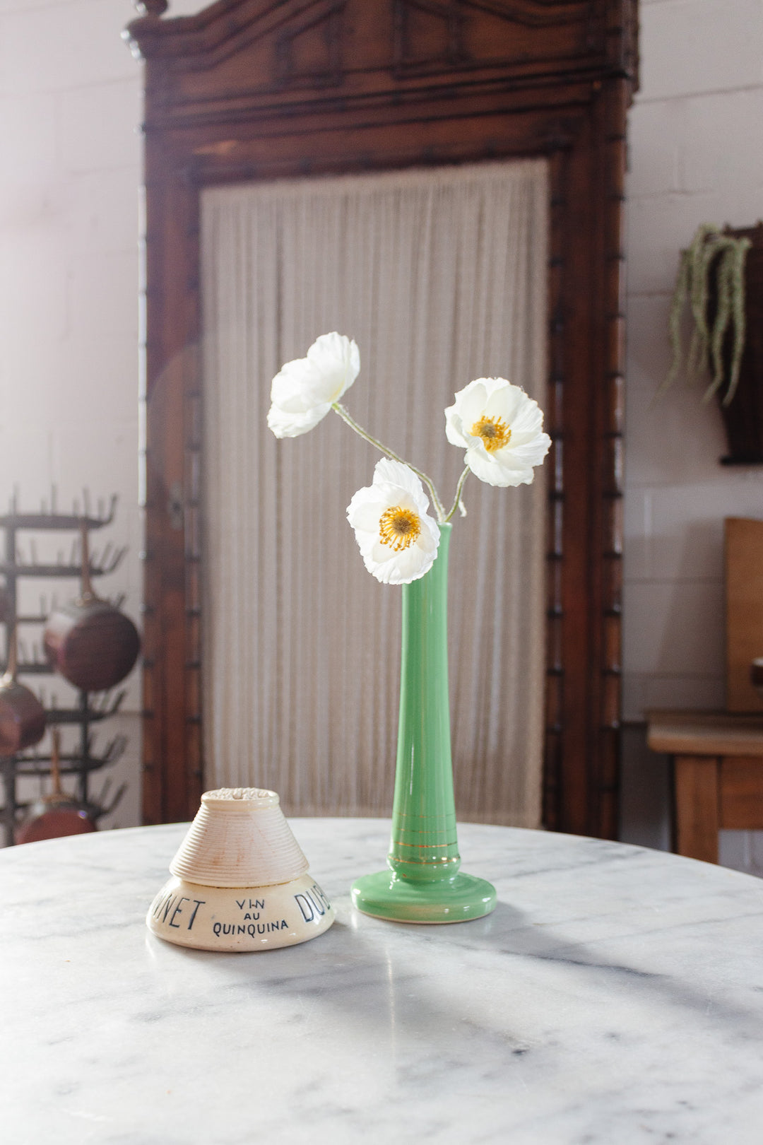 rare 1930s French Sarreguemines art deco bud vase