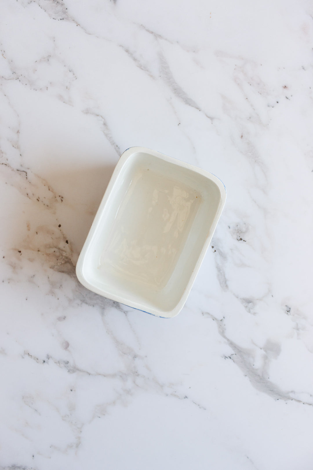 antique french Sarreguemines transferware covered soap dish