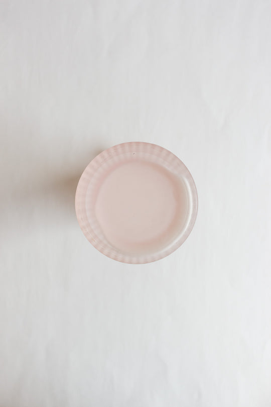 art deco french pink frosted satin glass vase