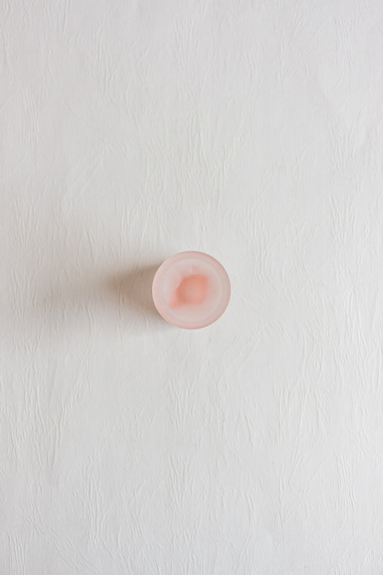 vintage cristallin italy frosted pink egg cup