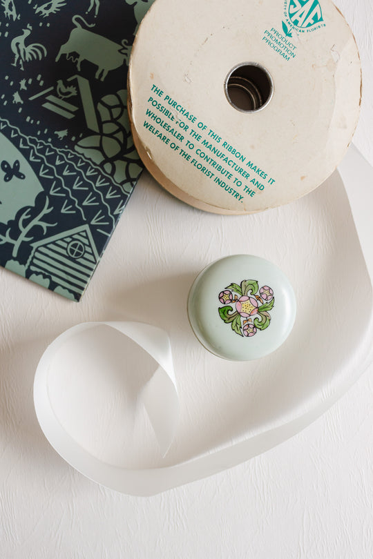 1920s hand painted art nouveau pill box