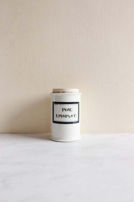 19th century French hand painted porcelain apothecary jars