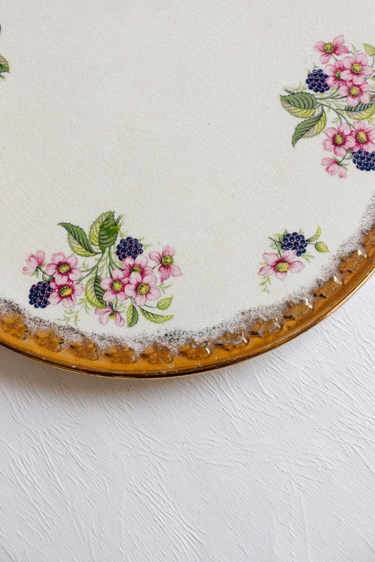 midcentury aynsley stoke on trent cake plate