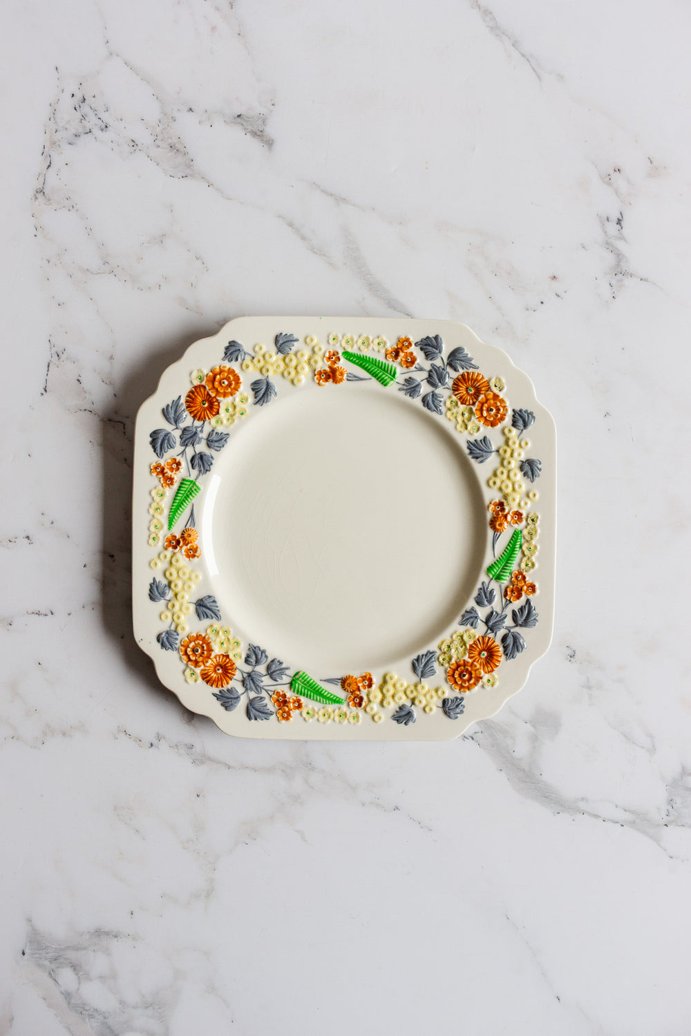 "golden dawn" square plate by george jones & sons