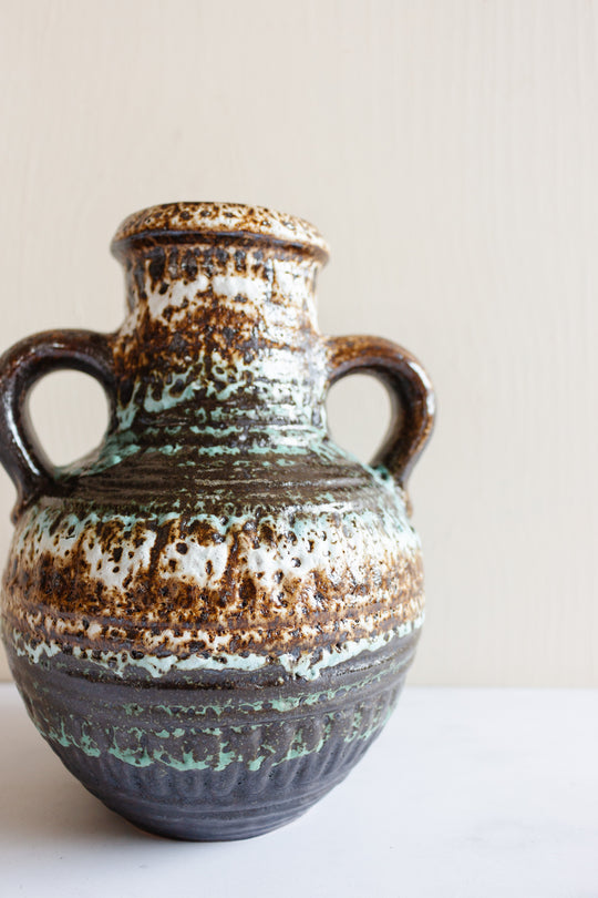 midcentury West German pottery vase