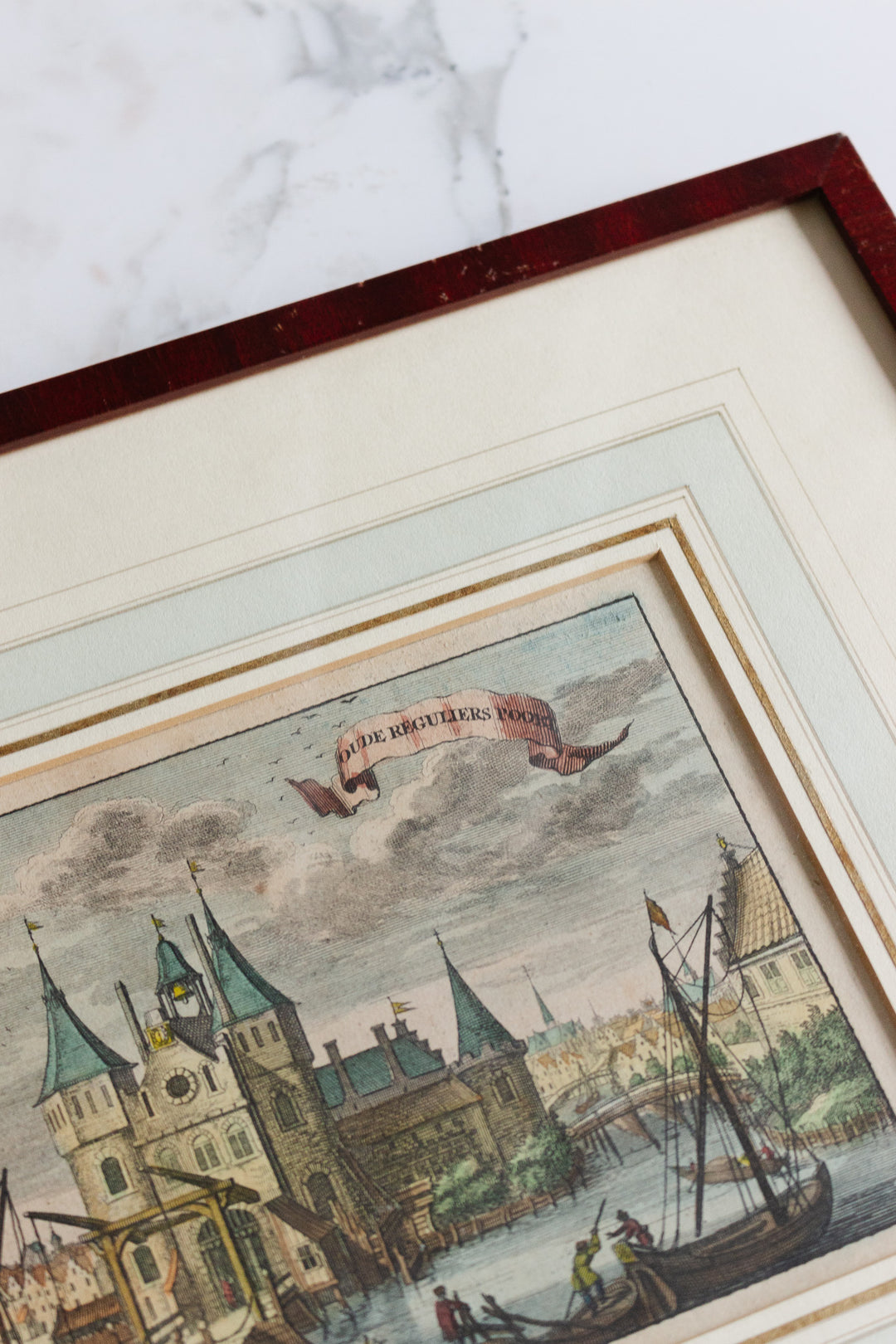 "old regulierspoort" antique Dutch engraving - Joliette