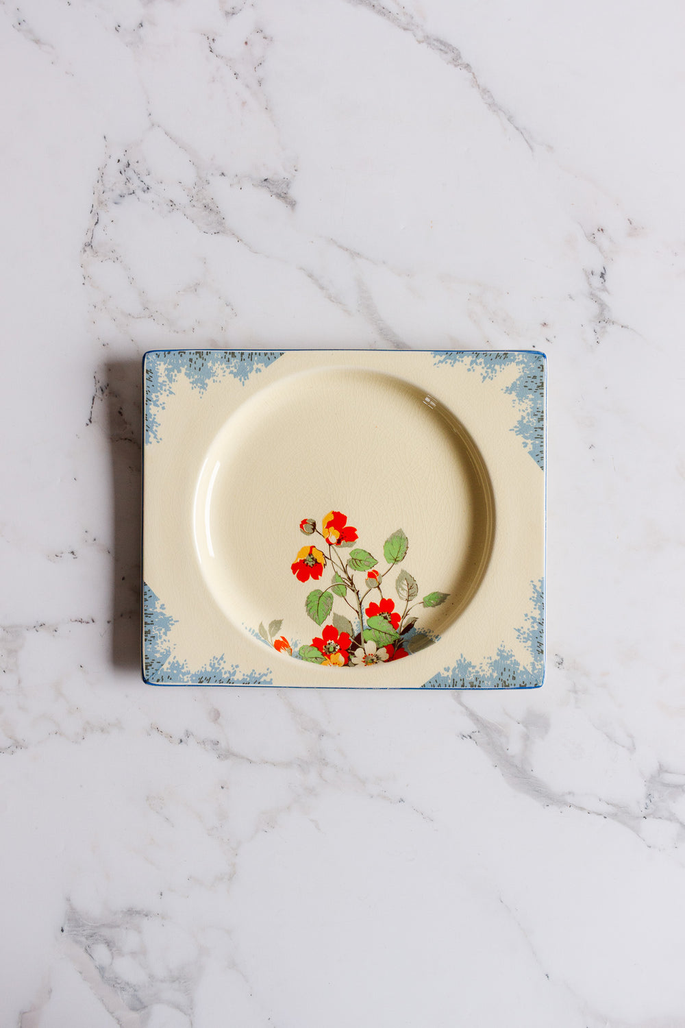 royal staffordshire biarritz hand painted cake plate
