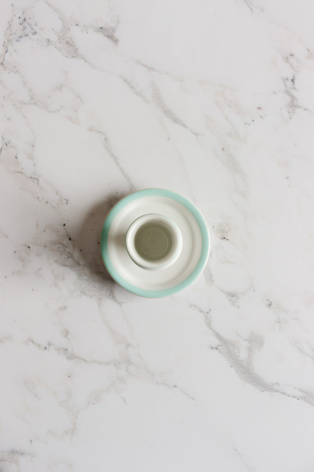 vintage french monogrammed "W" porcelain match striker
