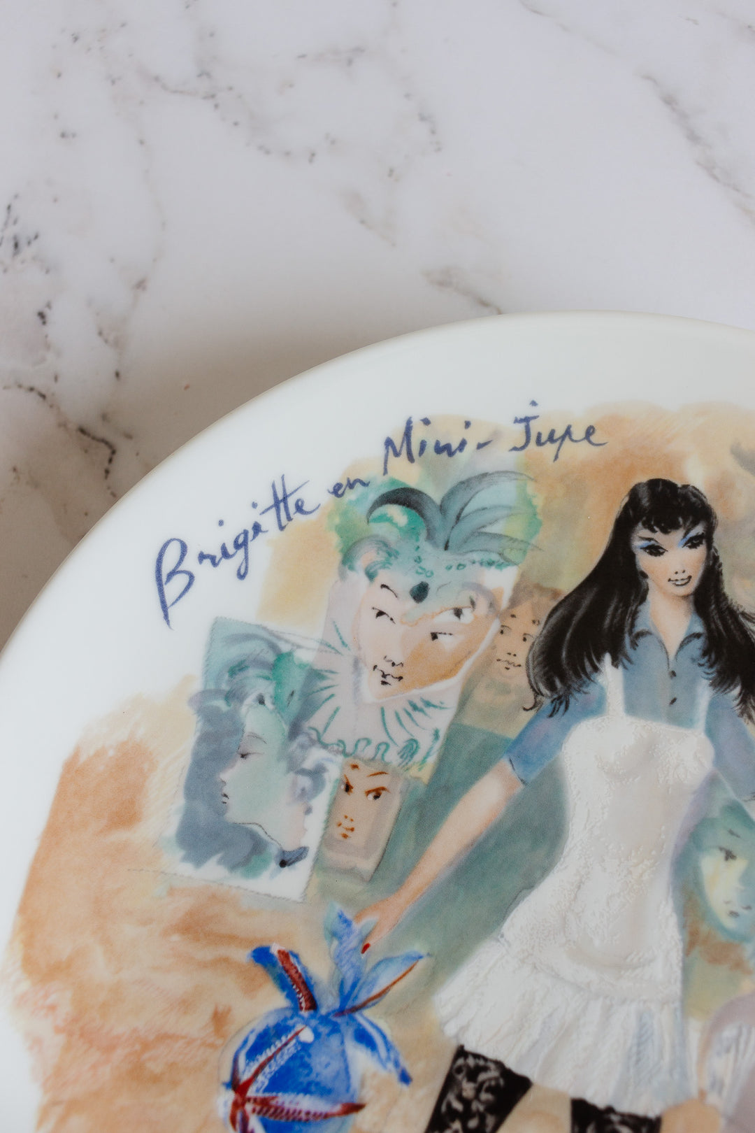 d'arceau limoges "les femmes du siecle" vintage set of 3 plates