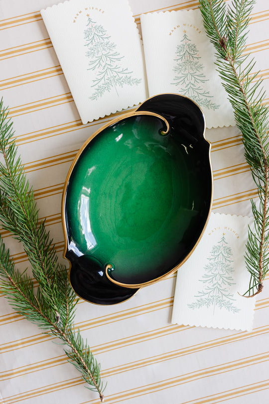 vintage carltonware "vert royale" green and black dish