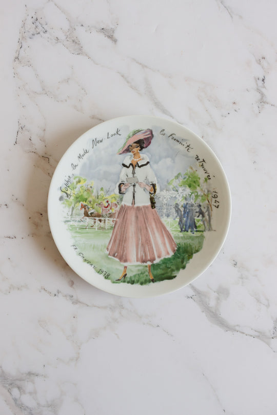 d'arceau limoges "les femmes du siecle" vintage set of 3 plates