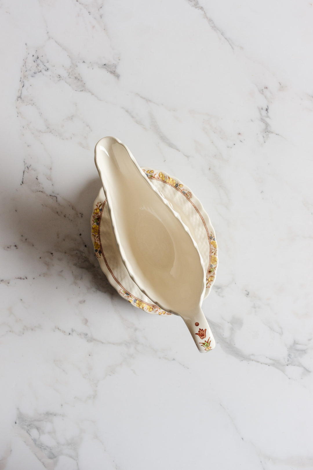 midcentury copeland spode "buttercup" gravy boat