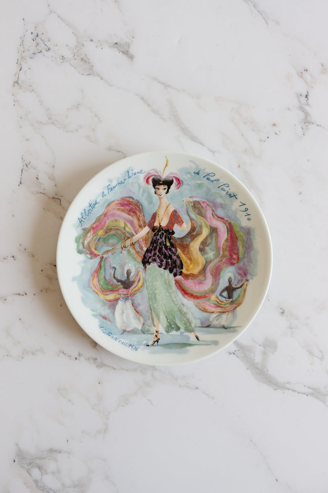 d'arceau limoges "les femmes du siecle" vintage set of 3 plates