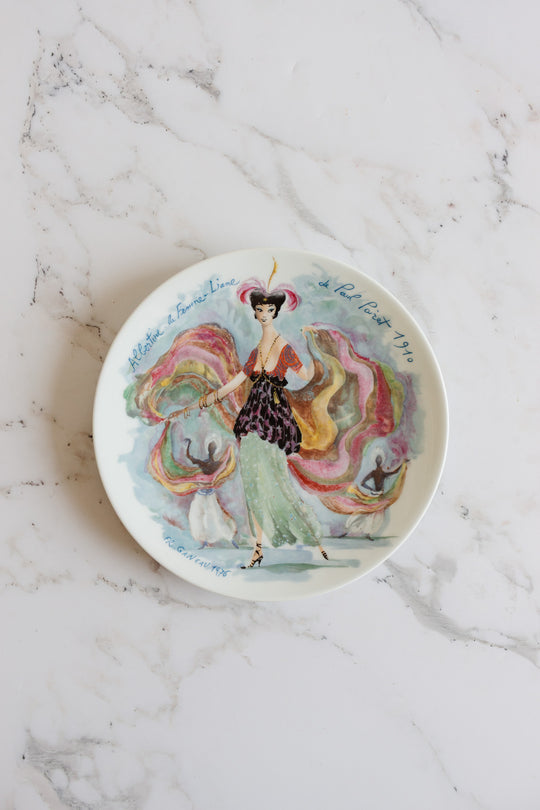 d'arceau limoges "les femmes du siecle" vintage set of 3 plates
