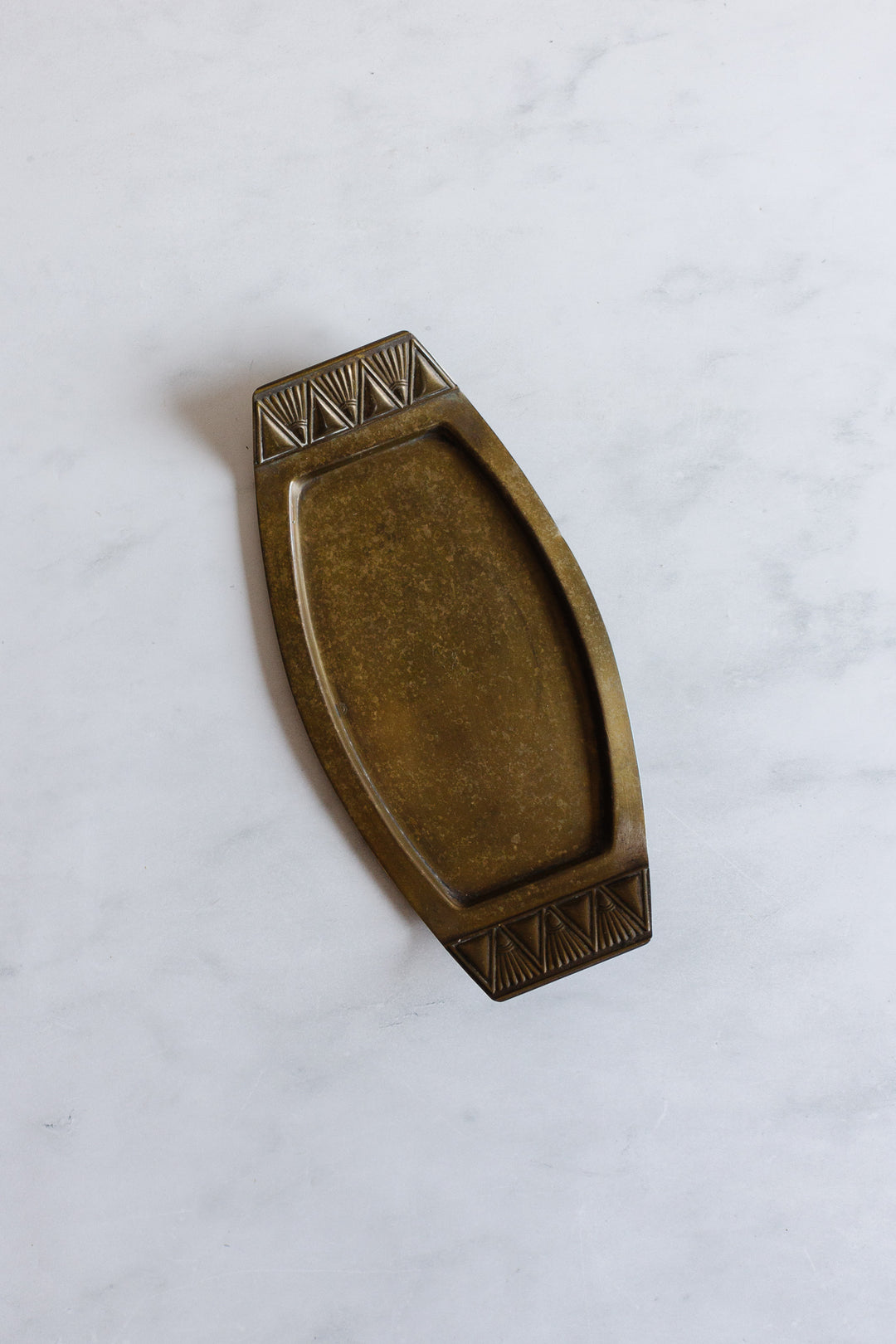 vintage art deco brass tray