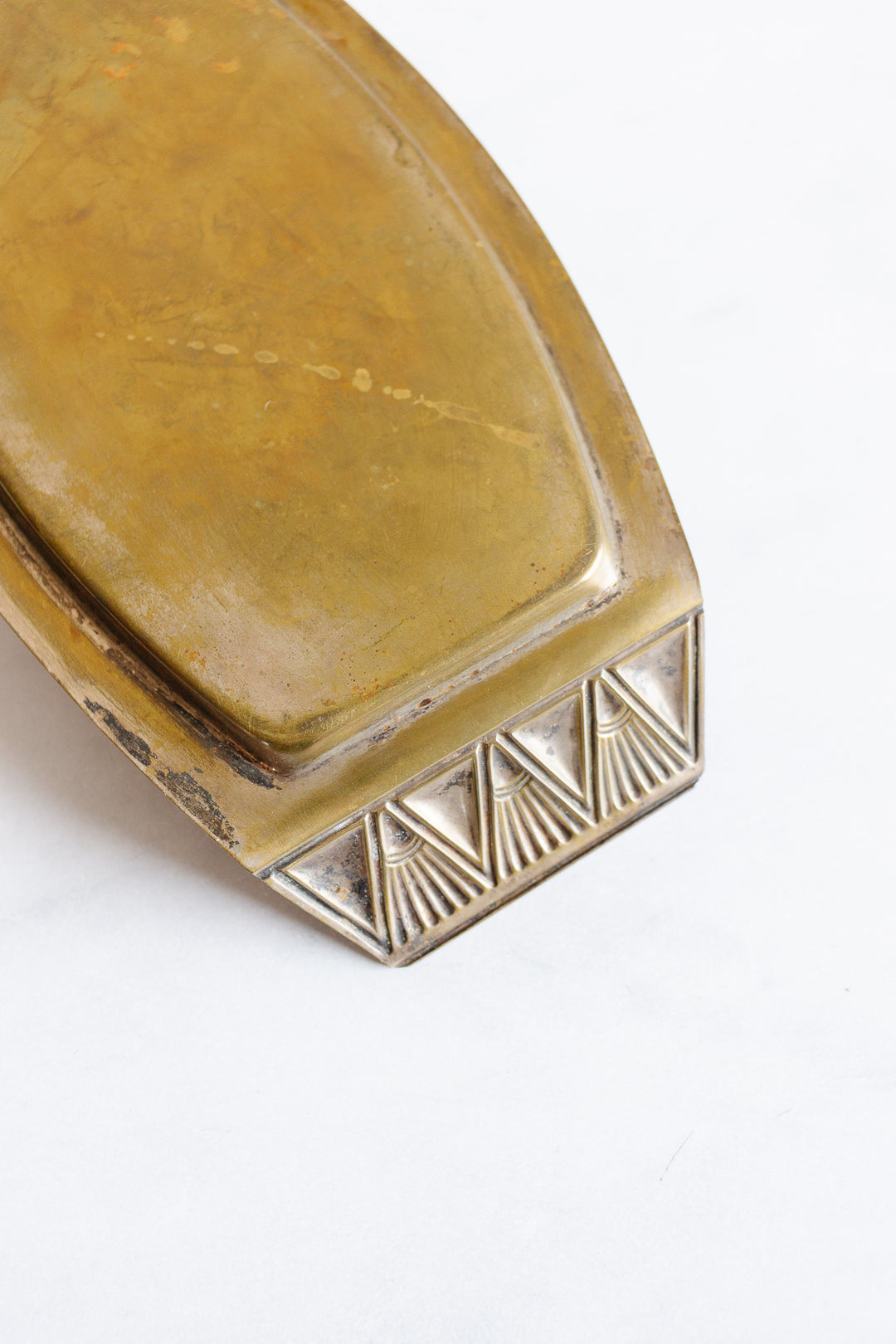 vintage art deco brass tray