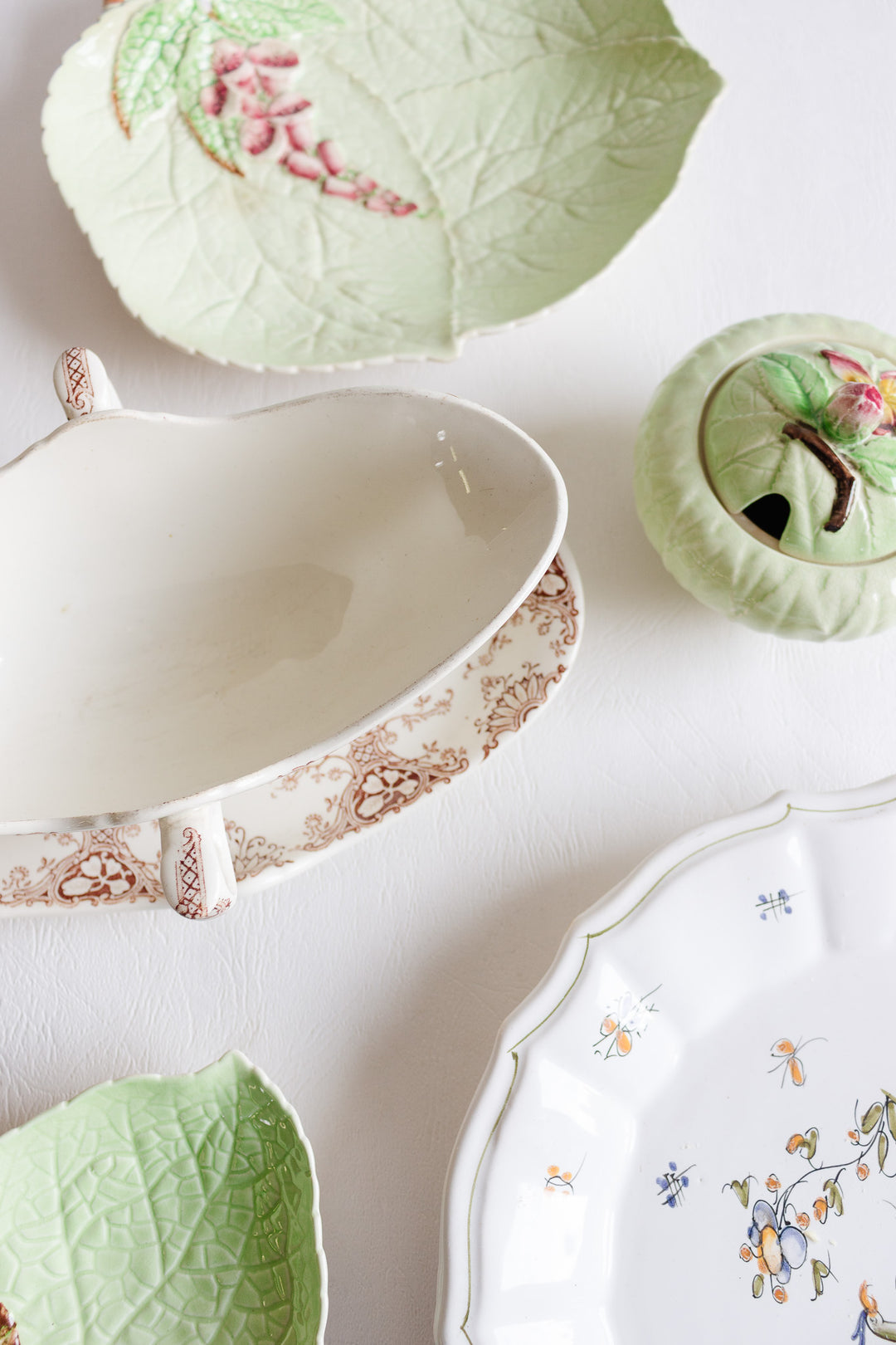 antique french k.g. luneville "parmentier"gravy boat