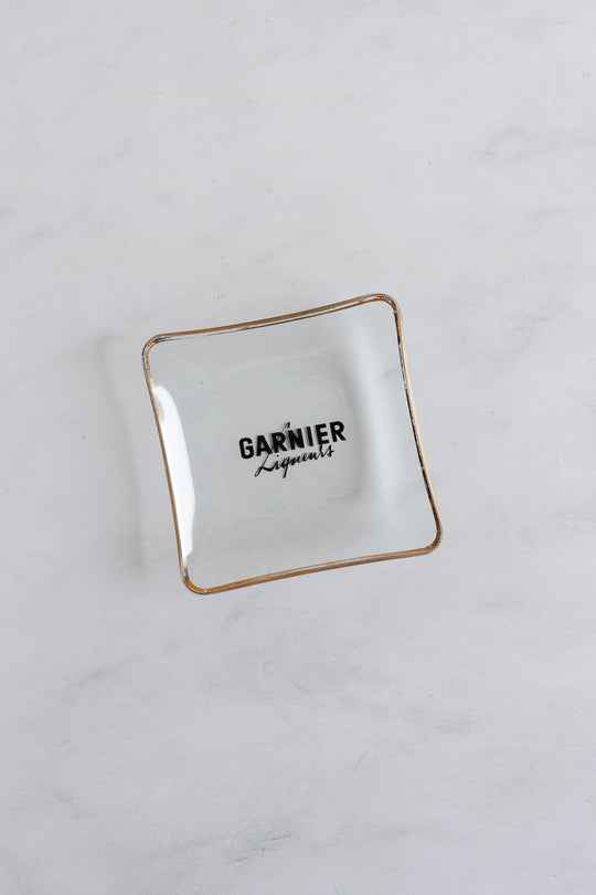 midcentury french glass advertising ashtrays