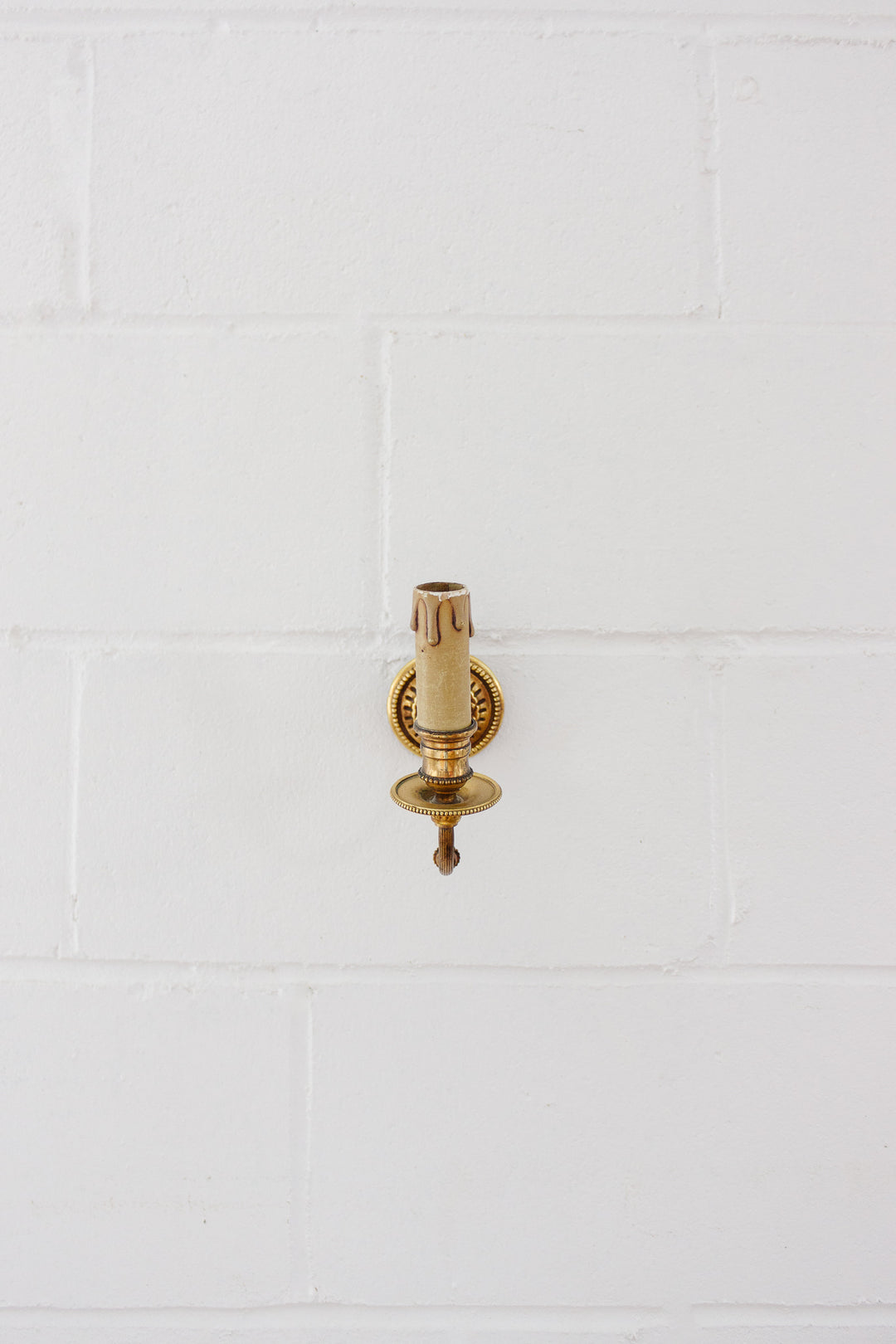 pair of 1940s French gilt brass sconces