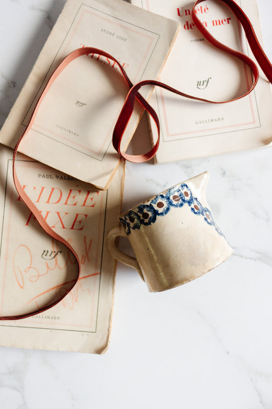 1930s bunzlau ceramic "peacock eye" creamer