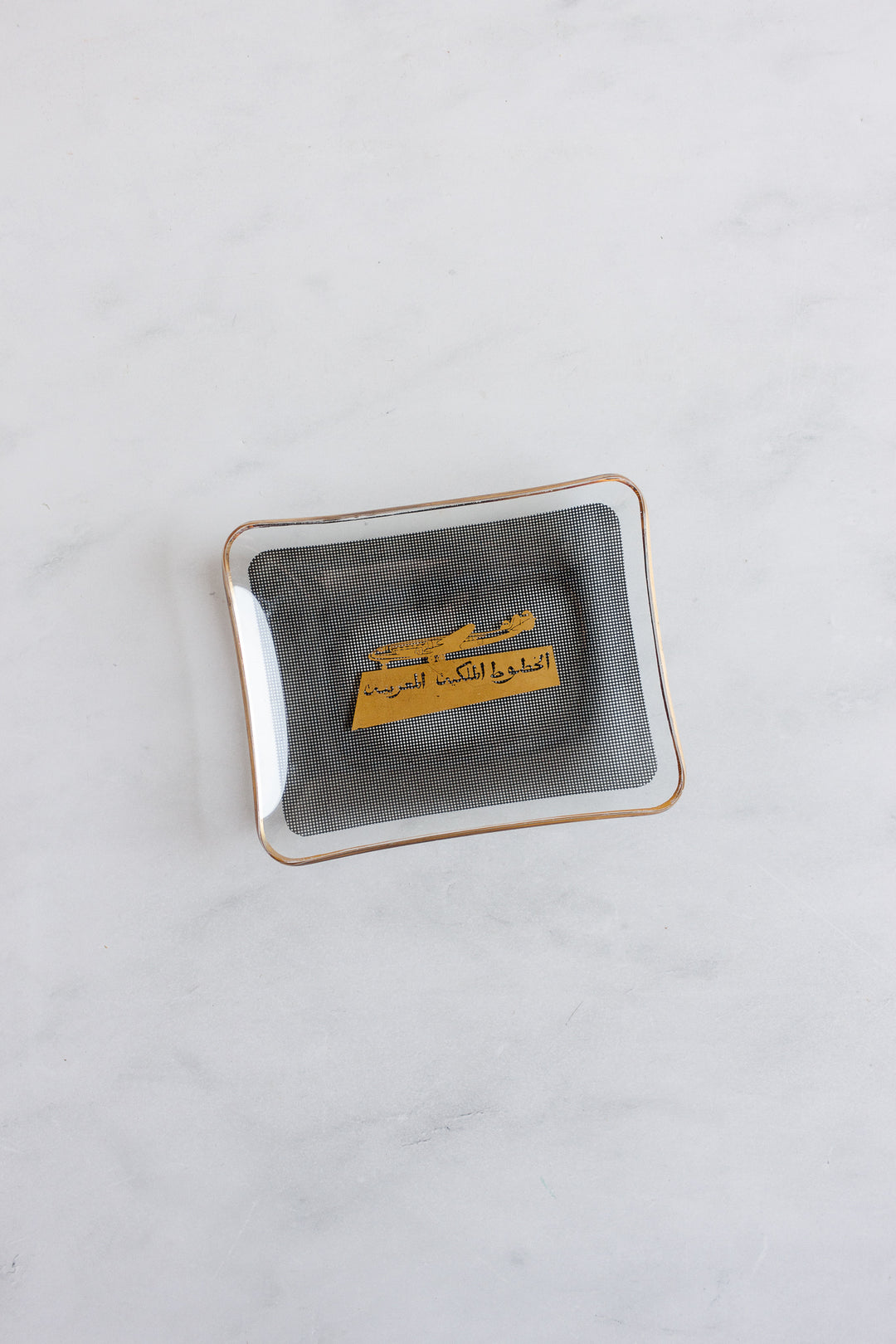 midcentury french glass advertising ashtrays