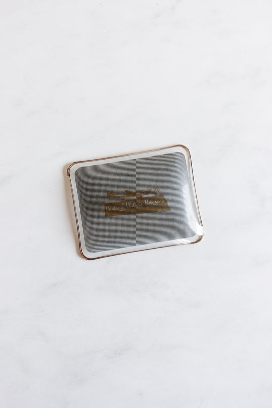 midcentury french glass advertising ashtrays