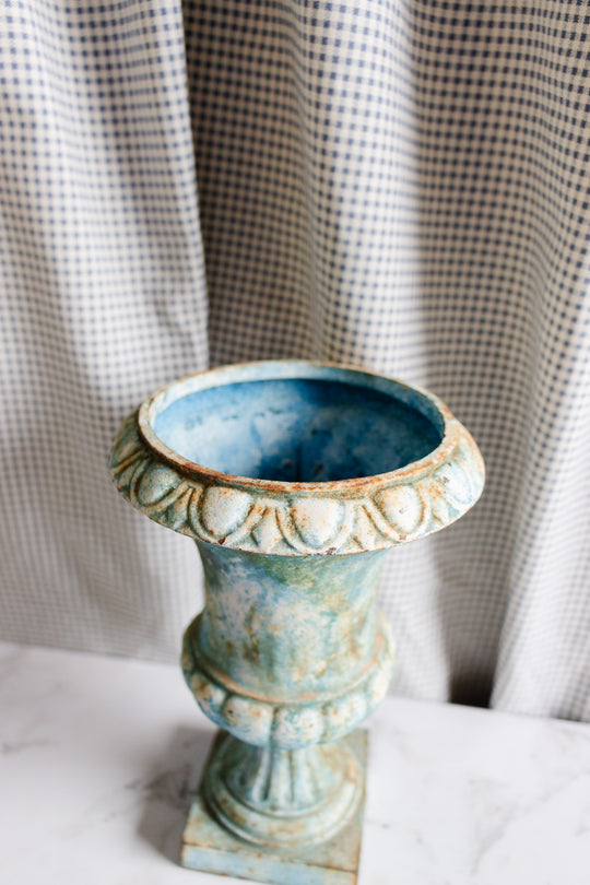 vintage french cast iron vase