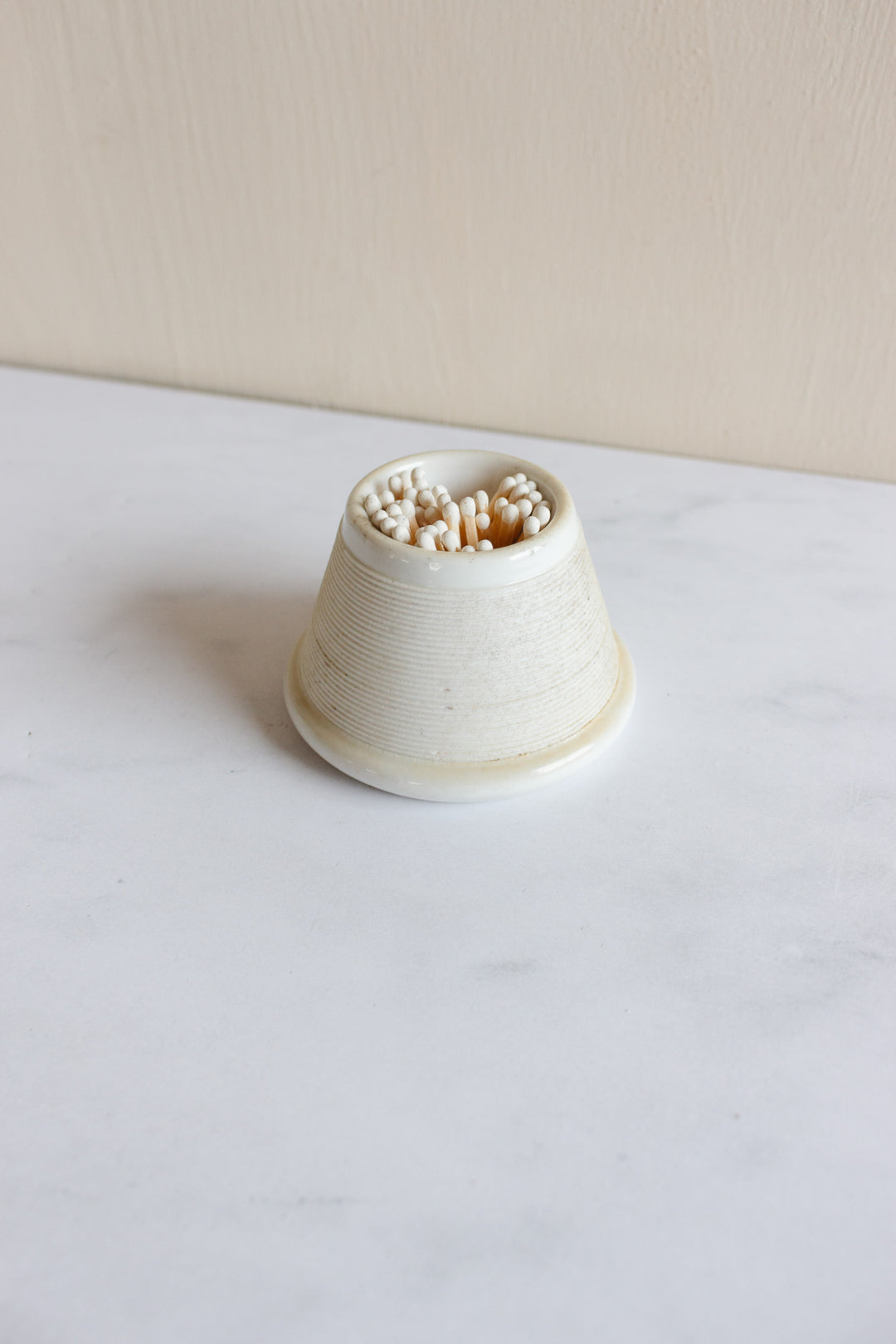 antique French porcelain match strike