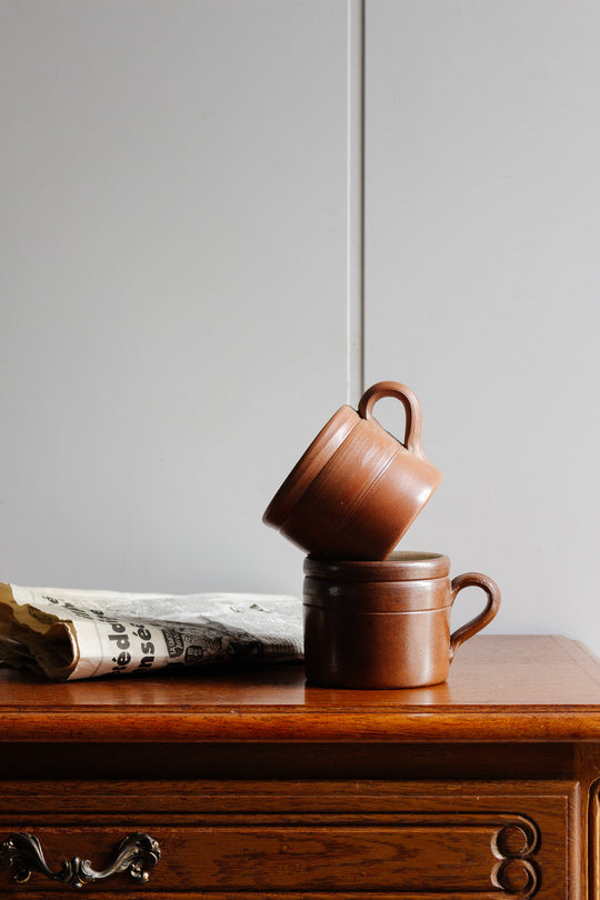 antique French confit pots