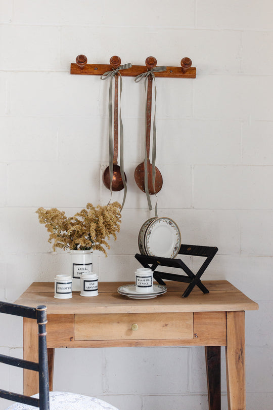 rare turn of the century French Napoleon III ebonized wood dish rack