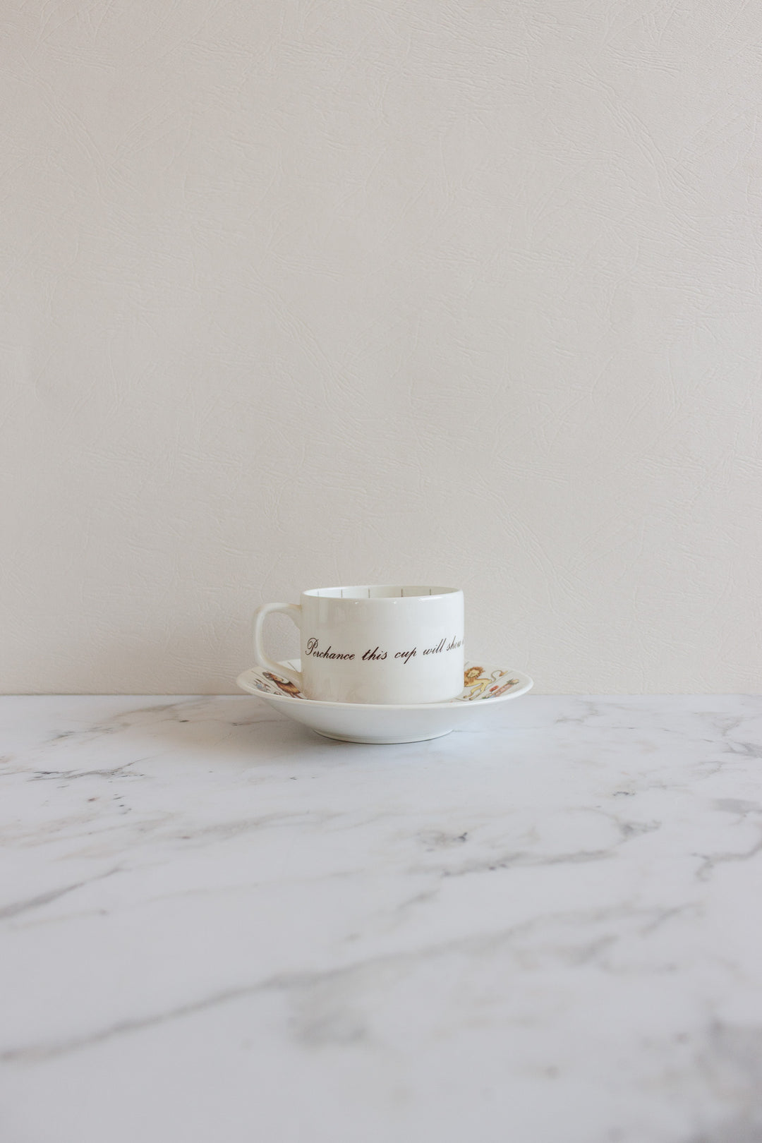 vintage royal kendal fortune telling teacup and saucer