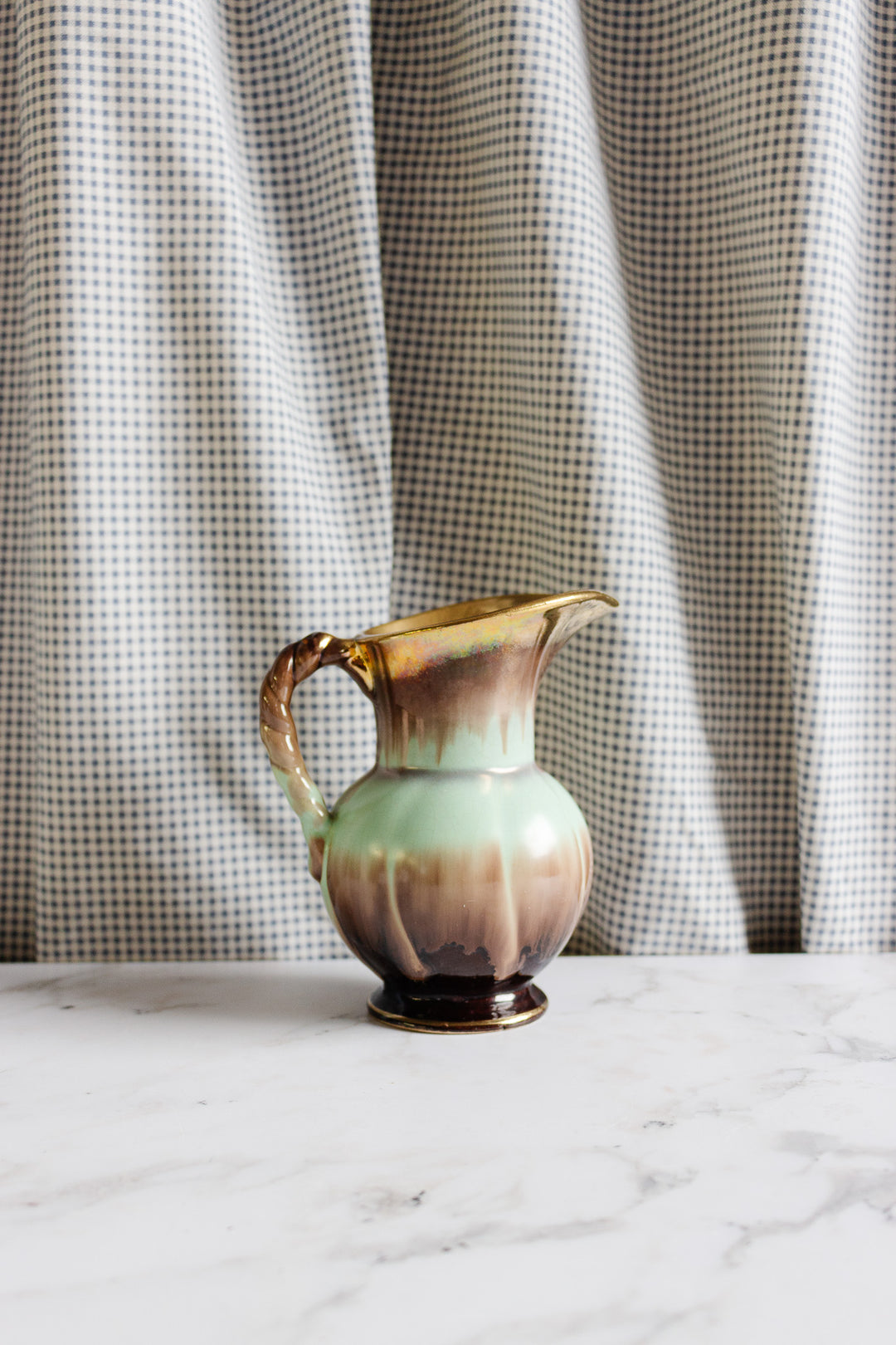 vintage west german gold interior pitcher