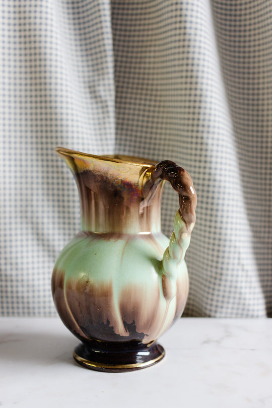 vintage west german gold interior pitcher