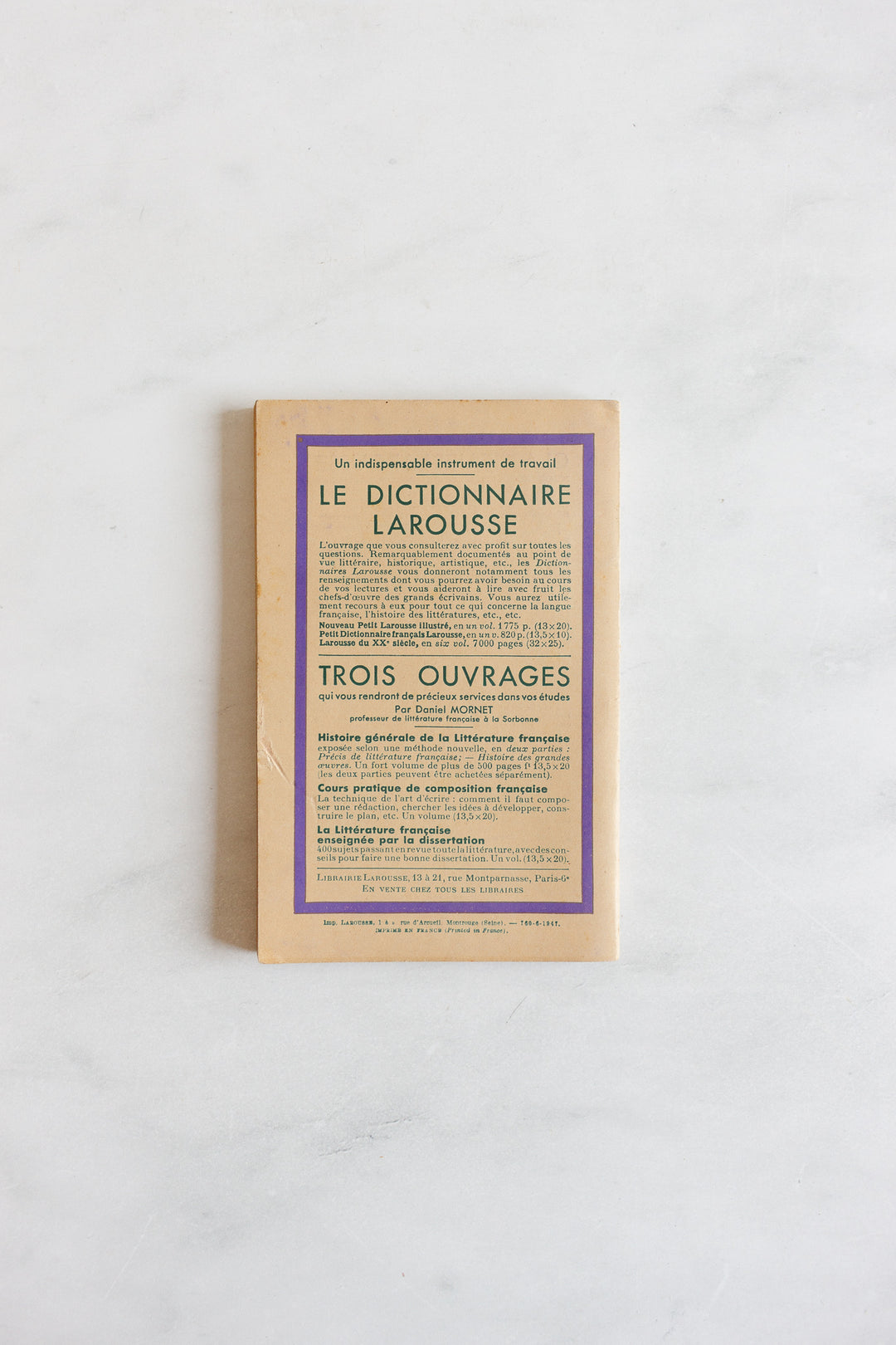 1940s French Larousse lavender paperback, set of 5