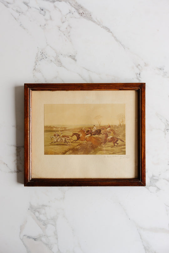 "the grand national" antique english engraving